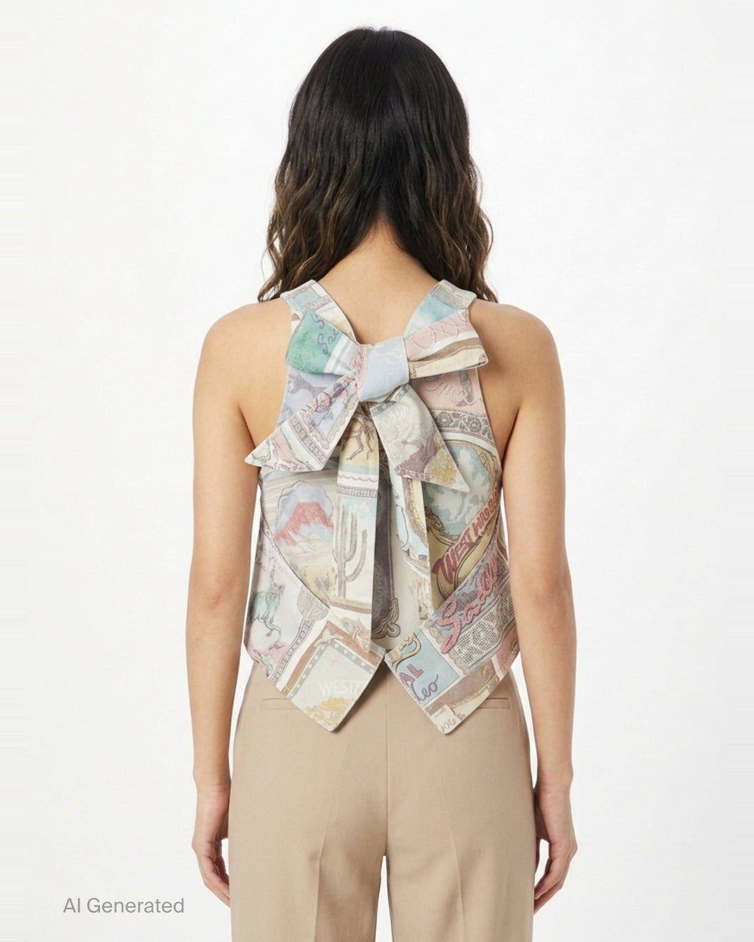 Andie Denim Halter Top | Alemais | Club21 - back