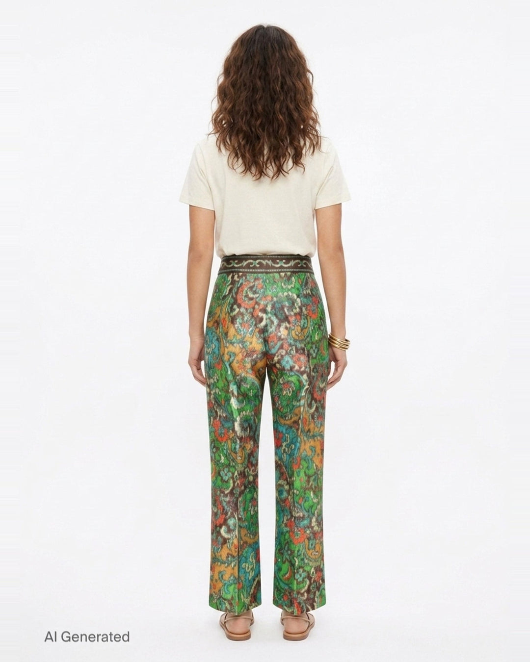 Charlotte Paisley Print Pants | Alemais | Club21 - back