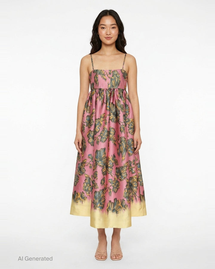 Faye Floral Midi Dress | Alemais | Club21 - front