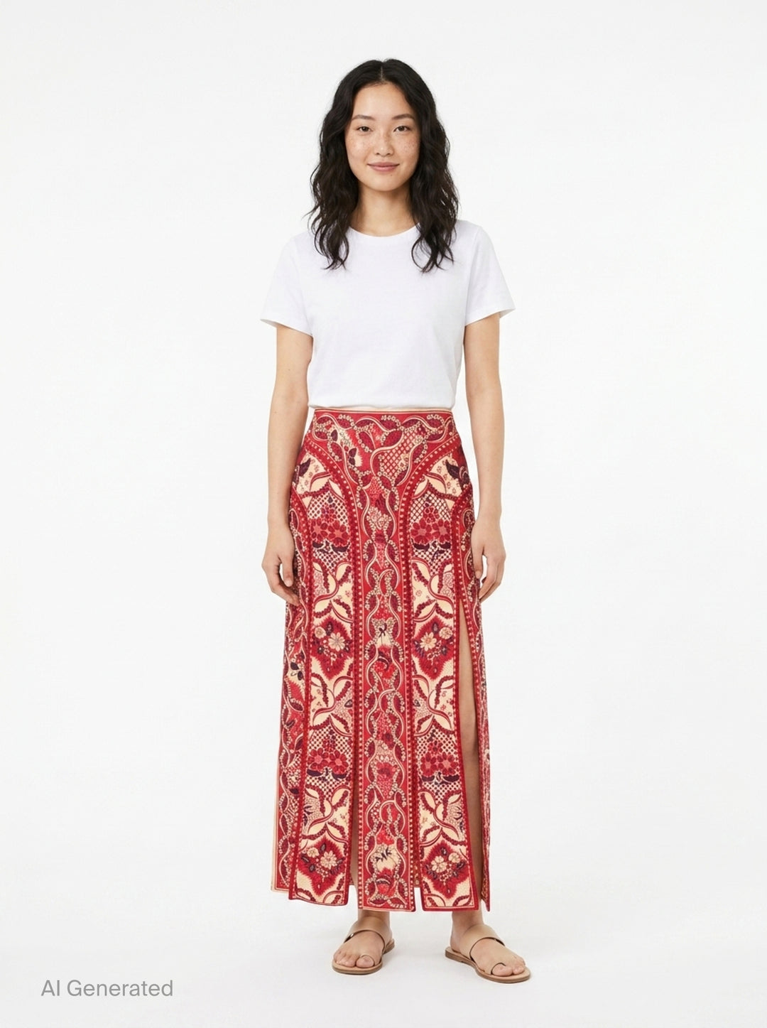 Kenny Floral Print Midi Skirt | Alemais | Club21 - front