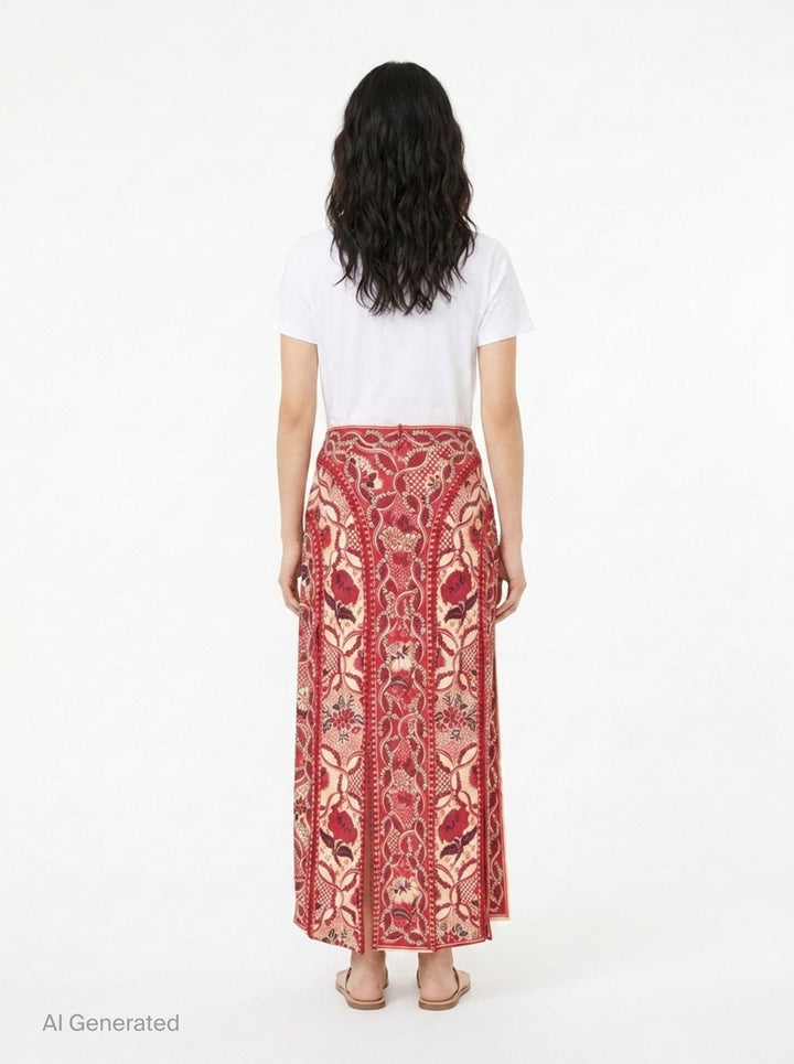Kenny Floral Print Midi Skirt | Alemais | Club21 - back