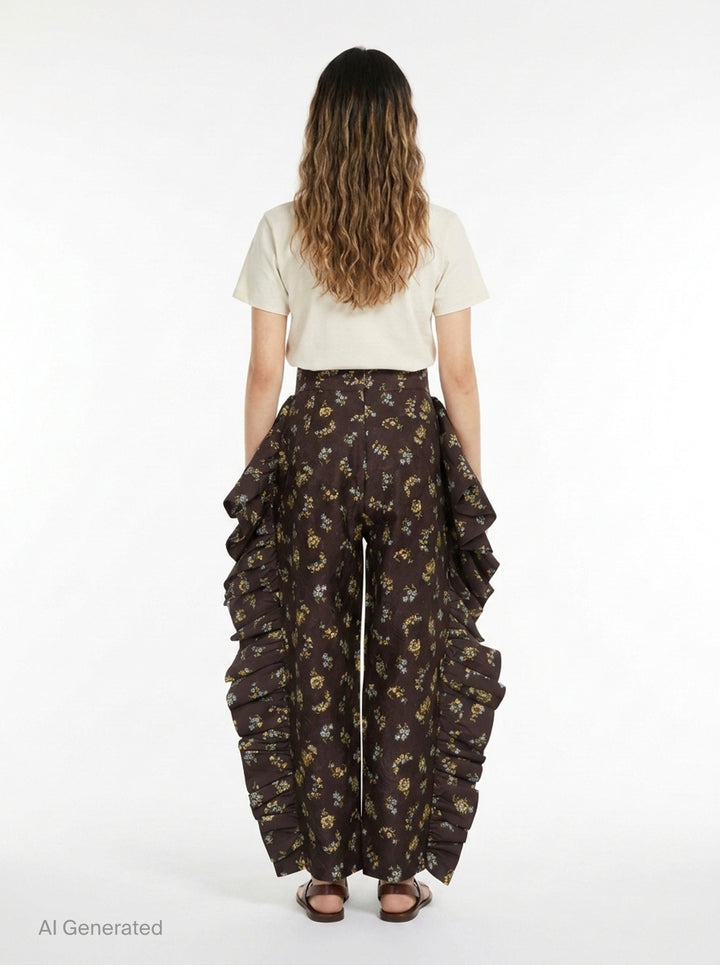 Lilah Floral Ruffle Pants | Alemais | Club21 - back