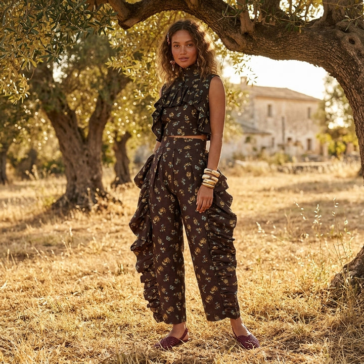 Lilah Floral Ruffle Pants | Alemais | Club21 - lifestyle
