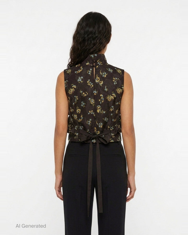 Lilah Ruffled Floral Top | Alemais | Club21 - back