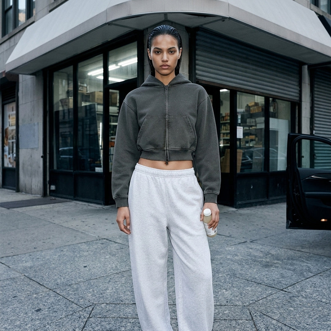Allover Hotfix Zip-Up Hoodie | Alexander Wang | Club21 - lifestyle