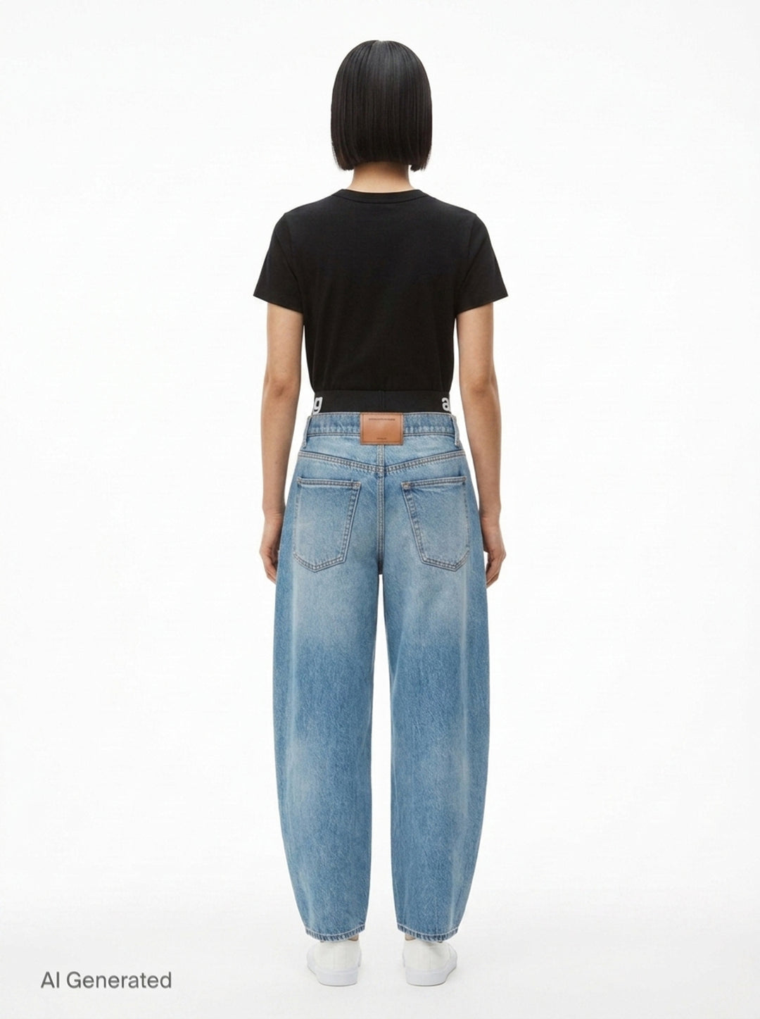 Blow Up Logo Waistband Jeans | Alexander Wang | Club21 - back