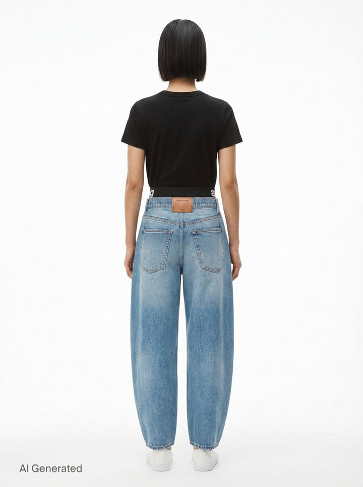 Blow Up Logo Waistband Jeans | Alexander Wang | Club21 - back