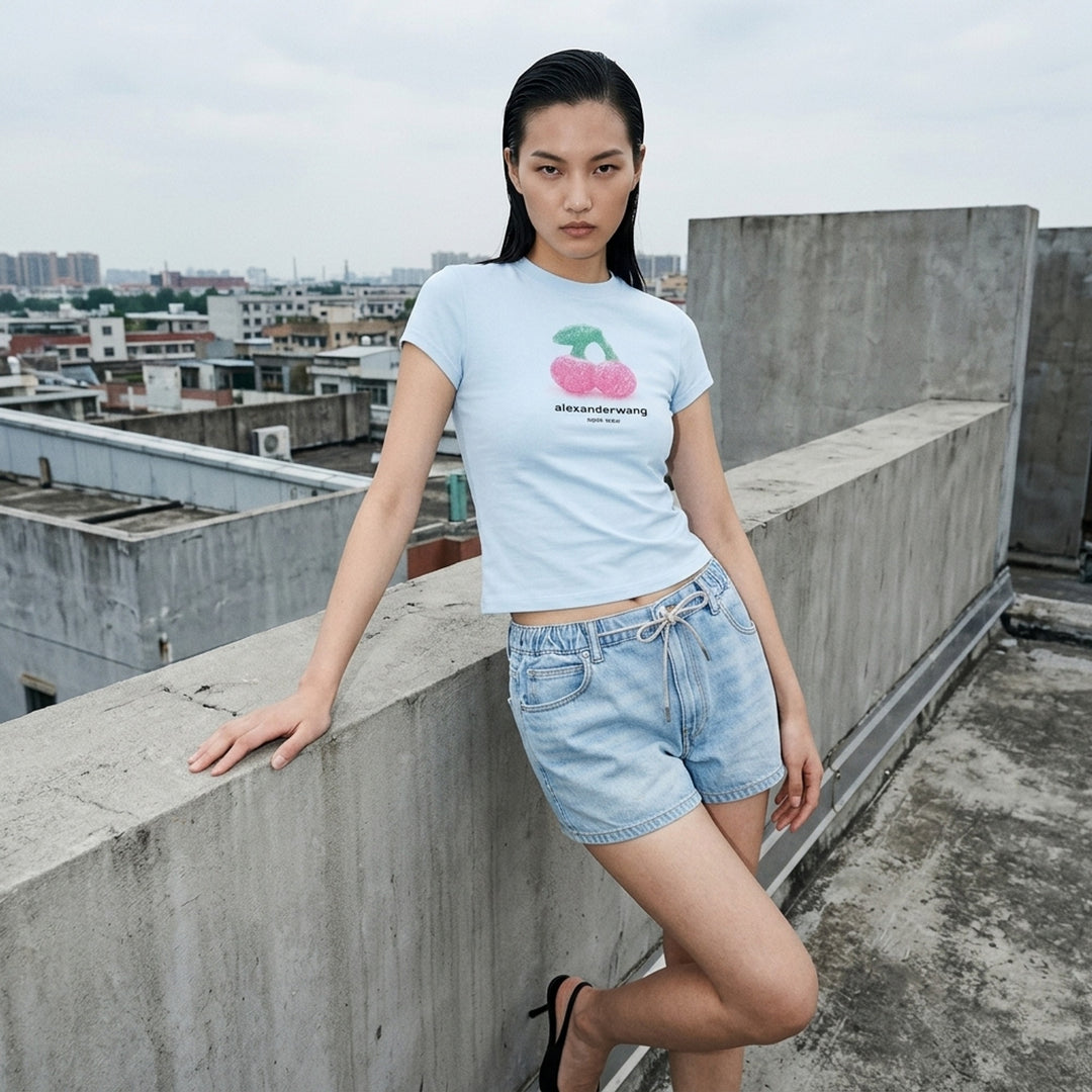 Cherry Graphic Baby Tee | Alexander Wang | Club21 - lifestyle