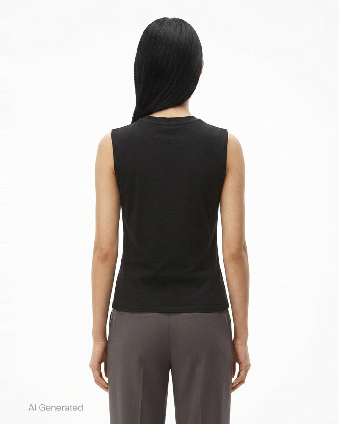 Fitted Logo Print Tank | Alexander Wang | Club21 - back