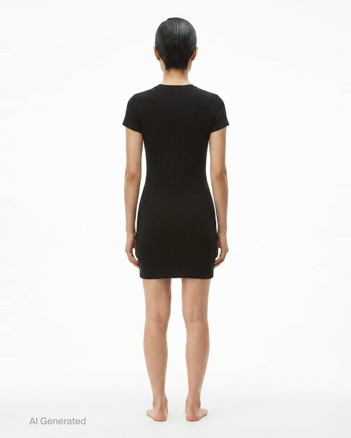 Fitted Short Sleeve Mini Dress | Alexander Wang | Club21 - back