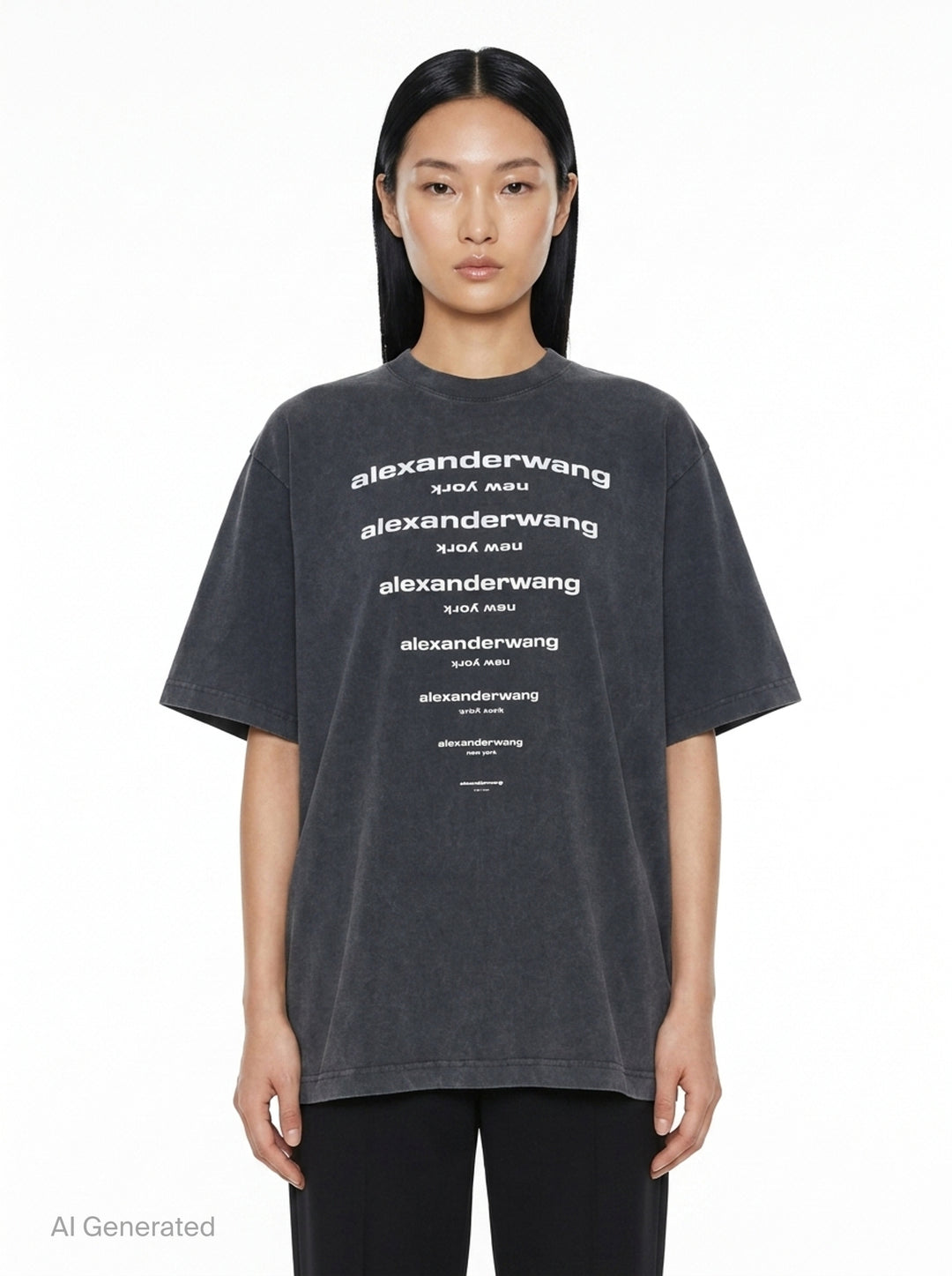 Gradient Logo Short Sleeve Tee | Alexander Wang | Club21 - front