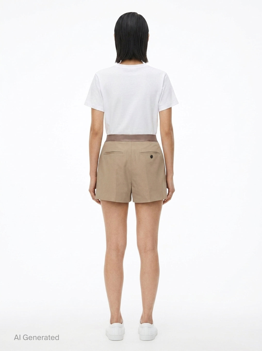 High-Rise Mini Shorts With Logo | Alexander Wang | Club21 - back