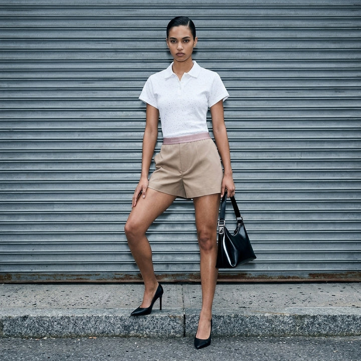 High-Rise Mini Shorts With Logo | Alexander Wang | Club21 - lifestyle