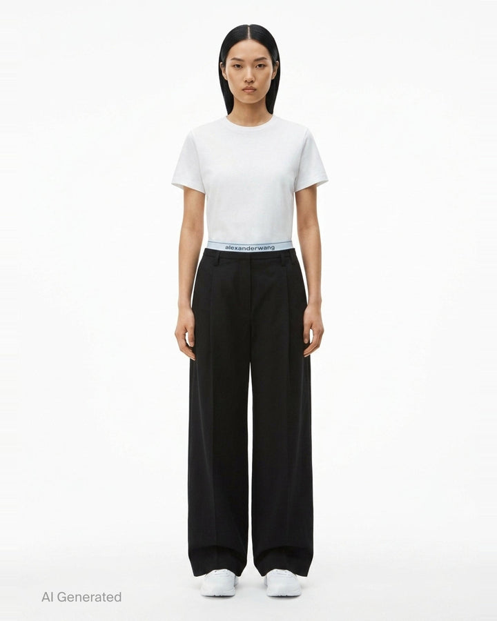 High-Rise Tailored Pants | Alexander Wang | Club21 - front