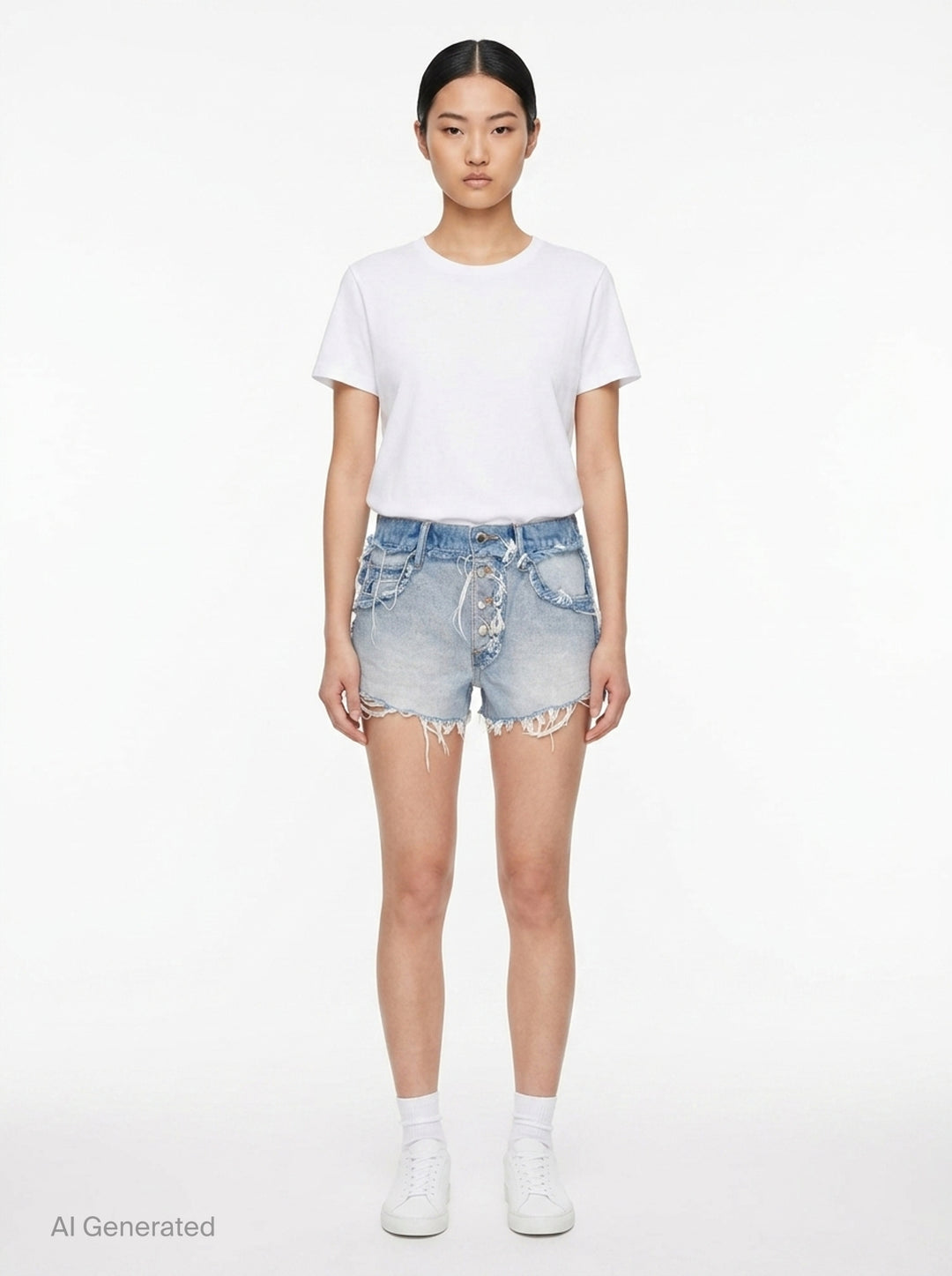 Inverted Mid Rise Shorts | Alexander Wang | Club21 - front