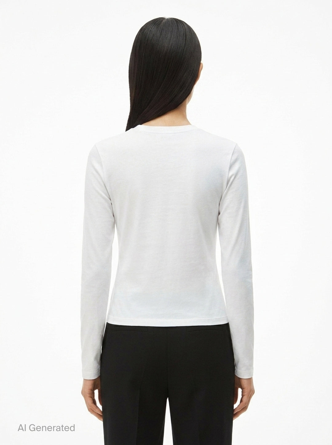 Logo Print Long Sleeve Tee | Alexander Wang | Club21 - back