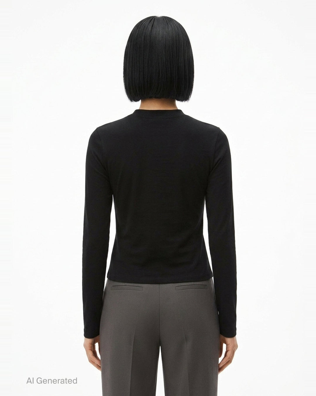 Logo Print Long Sleeve Tee | Alexander Wang | Club21 - back