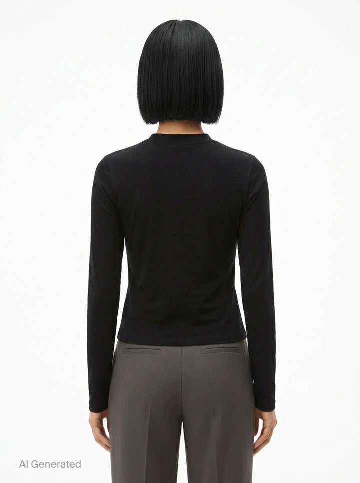 Logo Print Long Sleeve Tee | Alexander Wang | Club21 - back