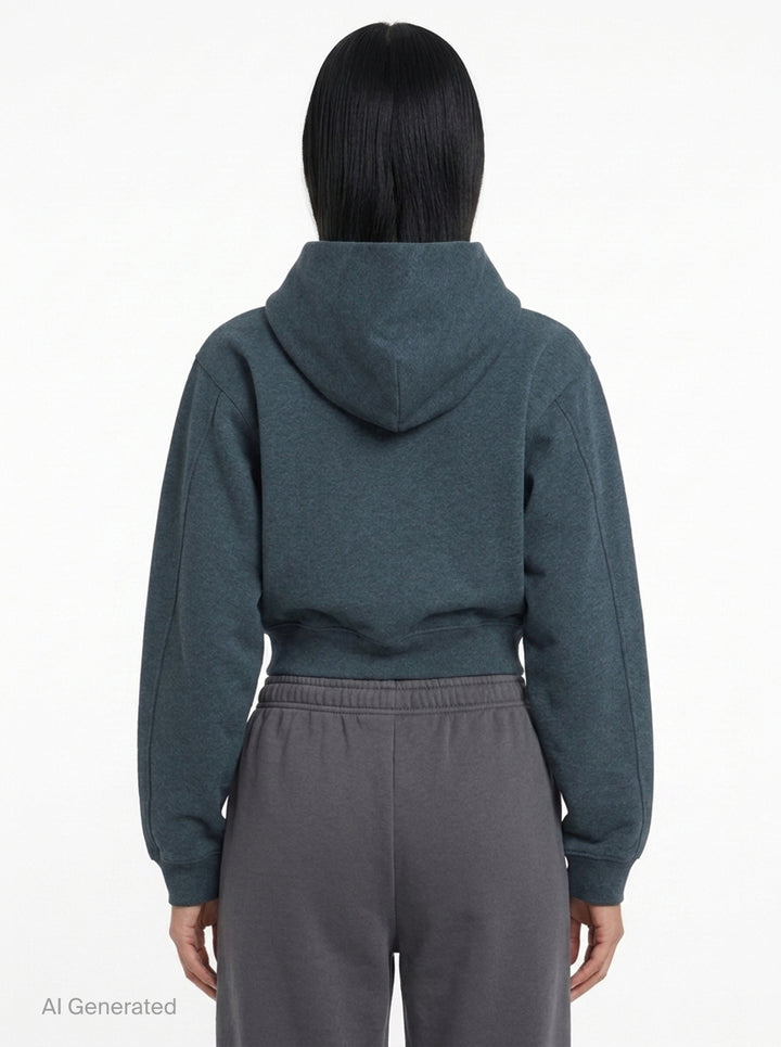 Logo Print Zip-Up Hoodie | Alexander Wang | Club21 - back