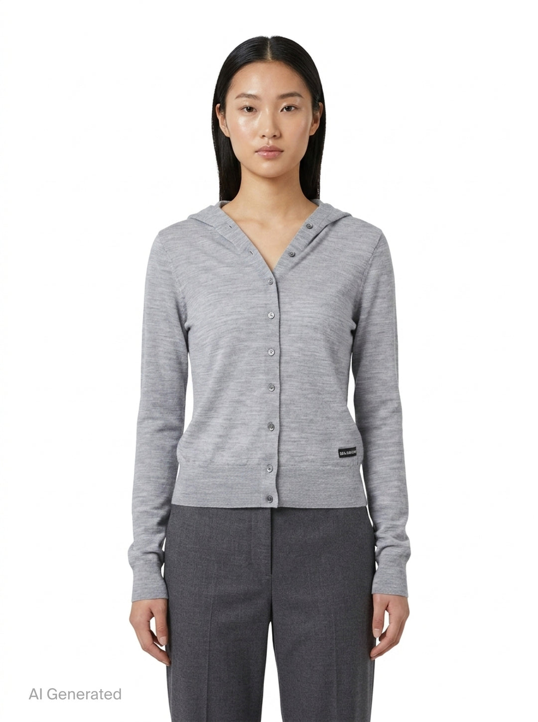 Long Sleeve Continuous Placket Cardigan | Alexander Wang | Club21 - front