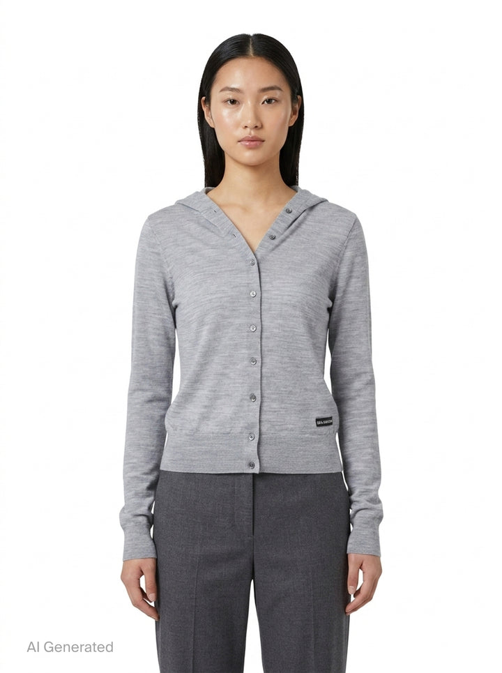 Long Sleeve Continuous Placket Cardigan | Alexander Wang | Club21 - front