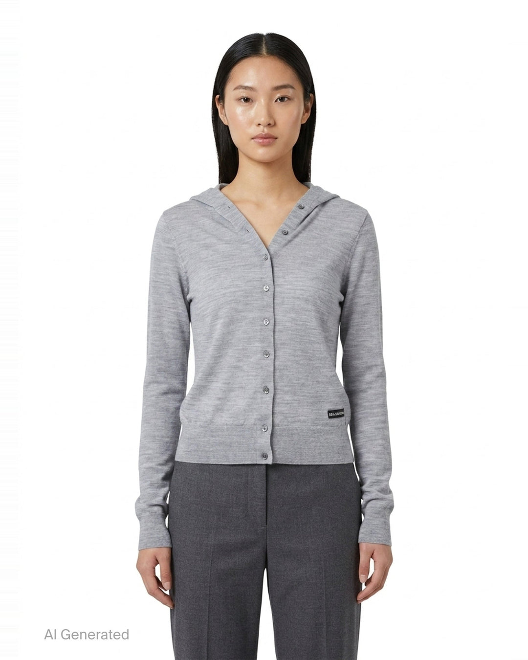 Long Sleeve Continuous Placket Cardigan | Alexander Wang | Club21 - front