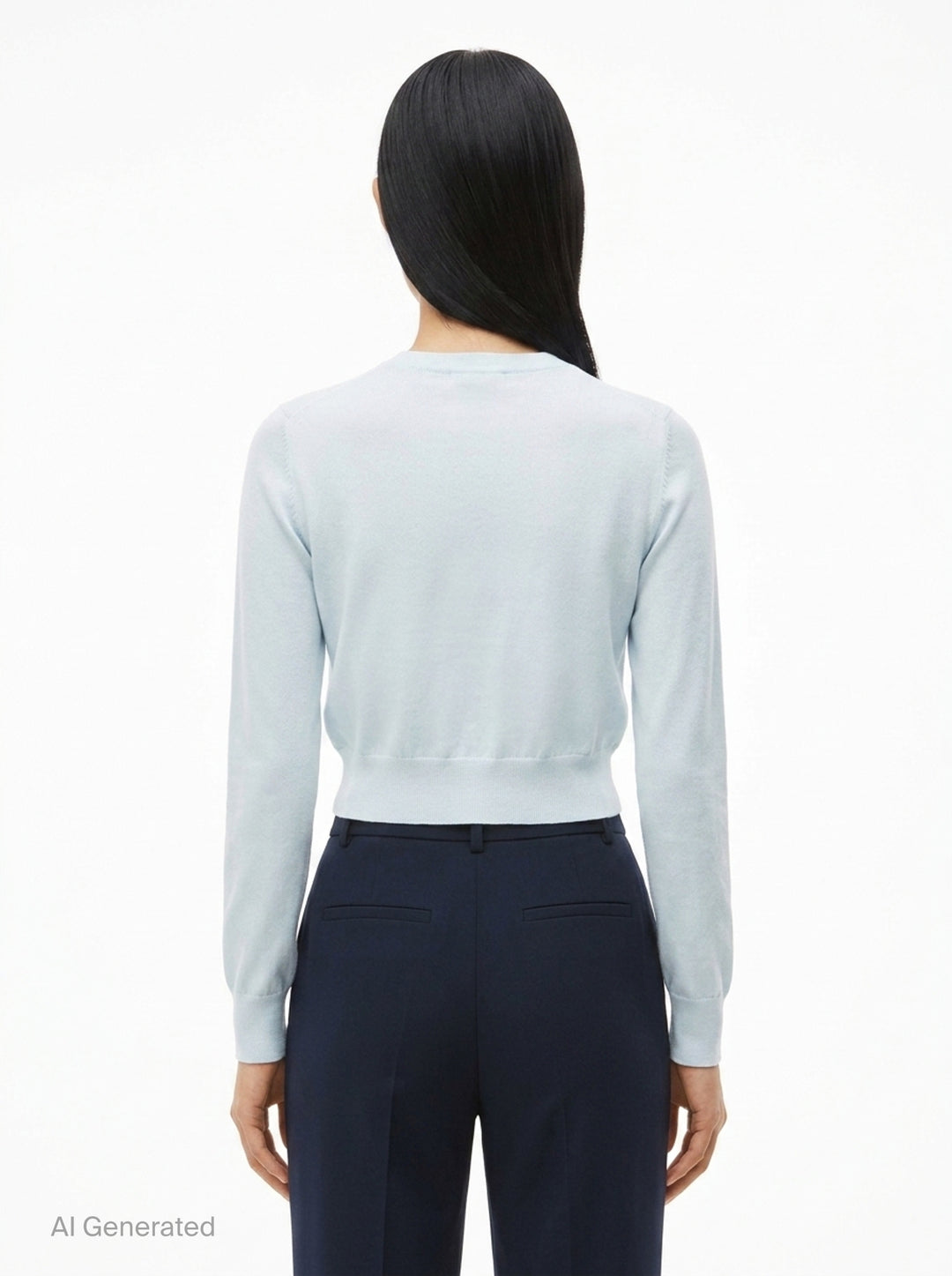 Long Sleeve Crewneck Hotfix Cardigan | Alexander Wang | Club21 - back