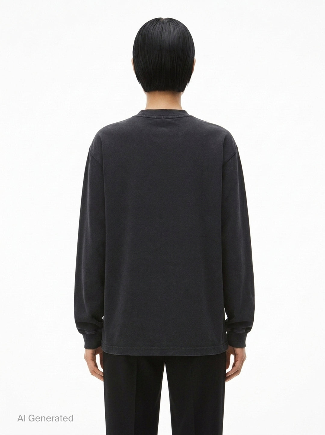 Long Sleeve Logo Print Tee | Alexander Wang | Club21 - back