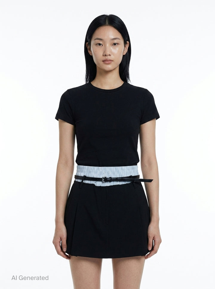 Mid-Rise Pleated Shorts | Alexander Wang | Club21 - front