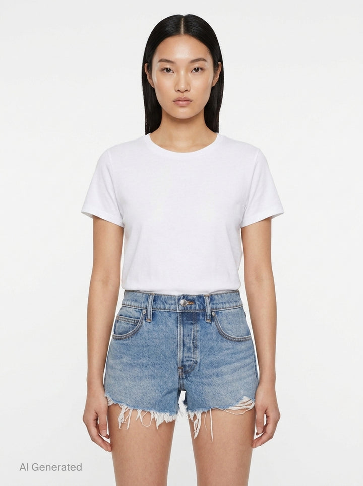 Relaxed Crystal Hotfix Shorts | Alexander Wang | Club21 - front