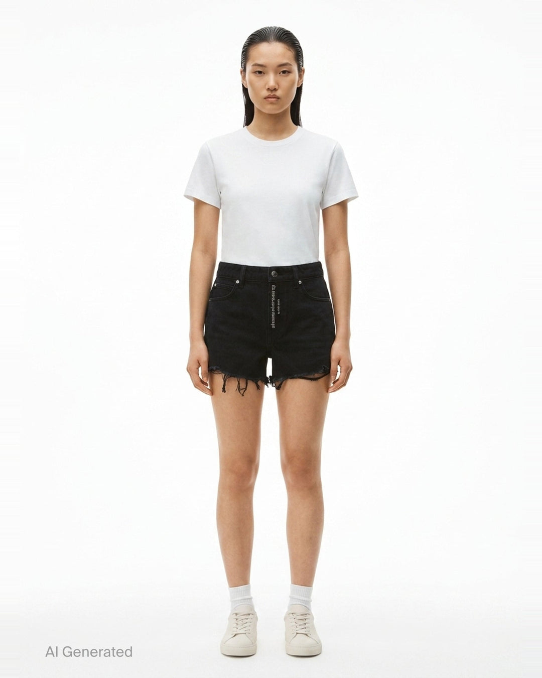 Relaxed Hotfix Logo Shorts | Alexander Wang | Club21 - front