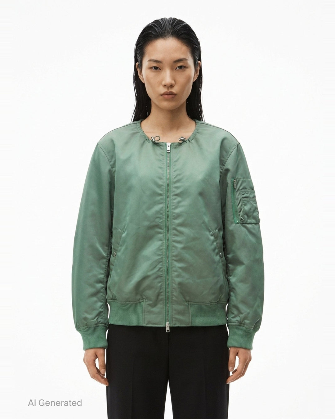 Scoop Neck Bomber Jacket | Alexander Wang | Club21 - front