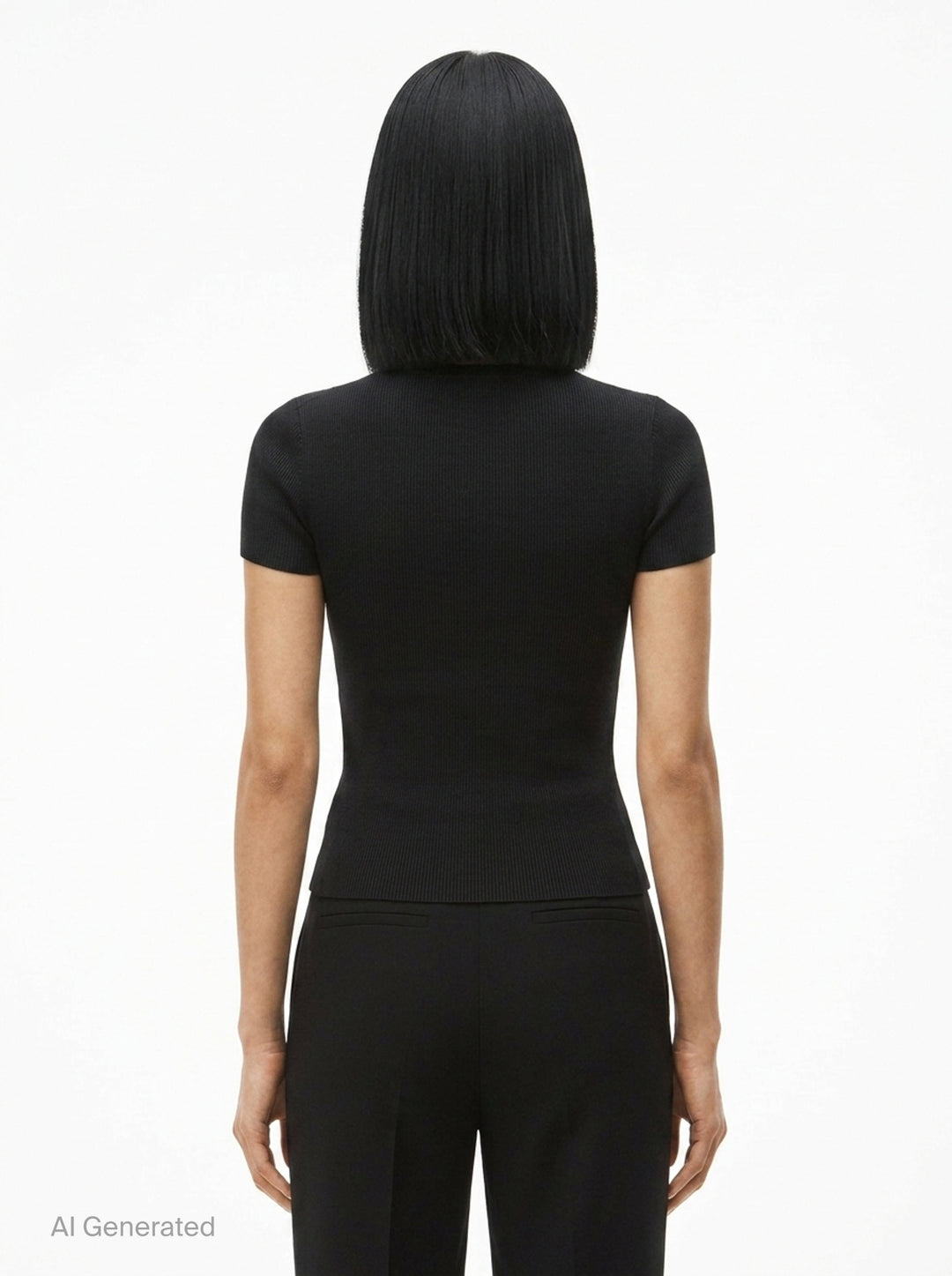 Short Sleeve Crewneck Top | Alexander Wang | Club21 - back