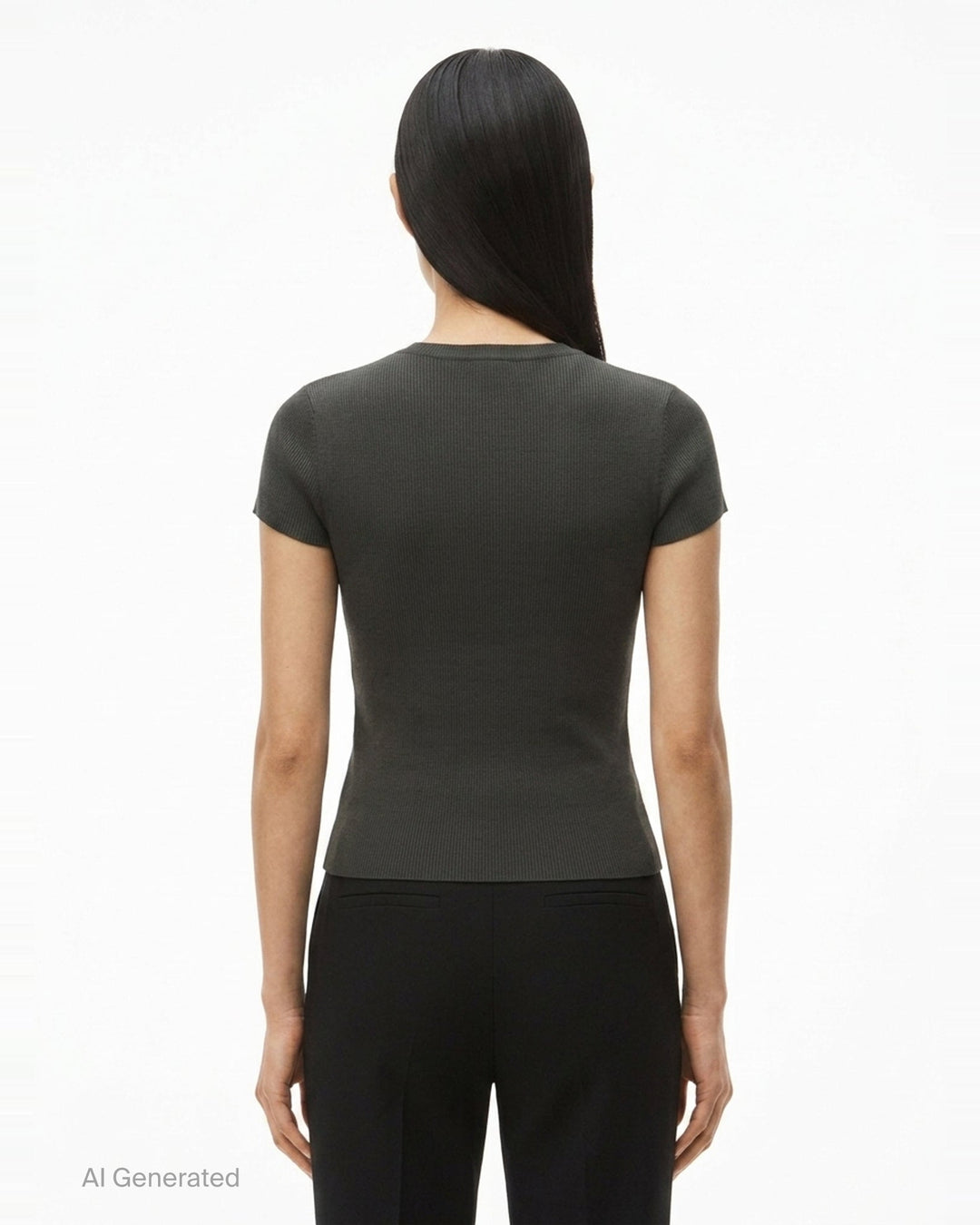 Short Sleeve Crewneck Top | Alexander Wang | Club21 - back