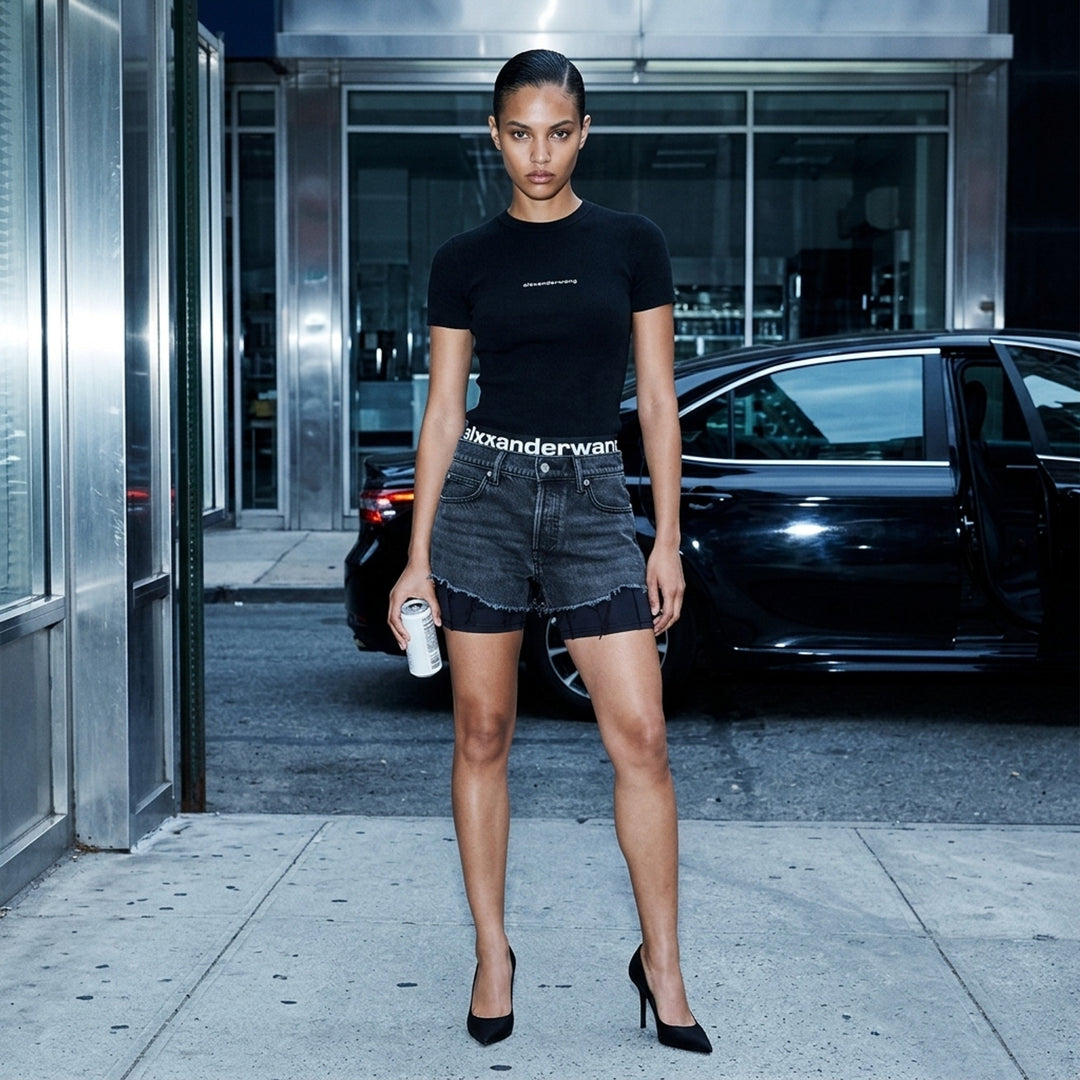Short Sleeve Crewneck Top | Alexander Wang | Club21 - lifestyle
