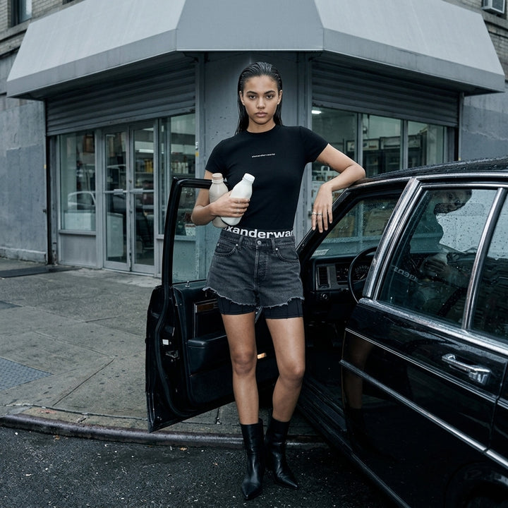 Short Sleeve Crewneck Top | Alexander Wang | Club21 - lifestyle