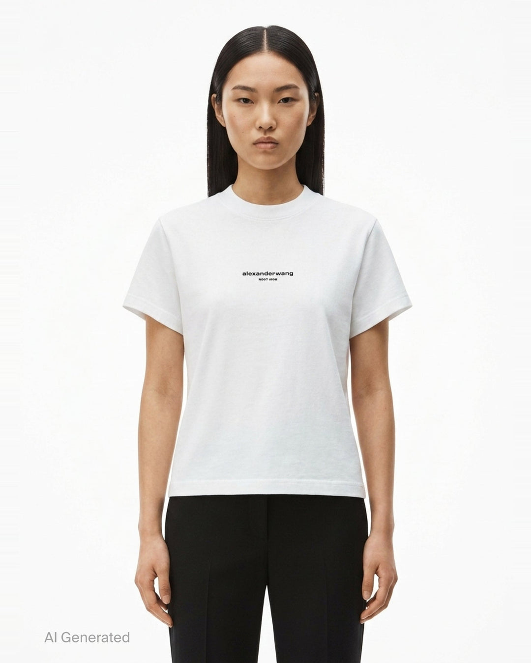 Shrunken Short Sleeve Logo Tee | Alexander Wang | Club21 - front