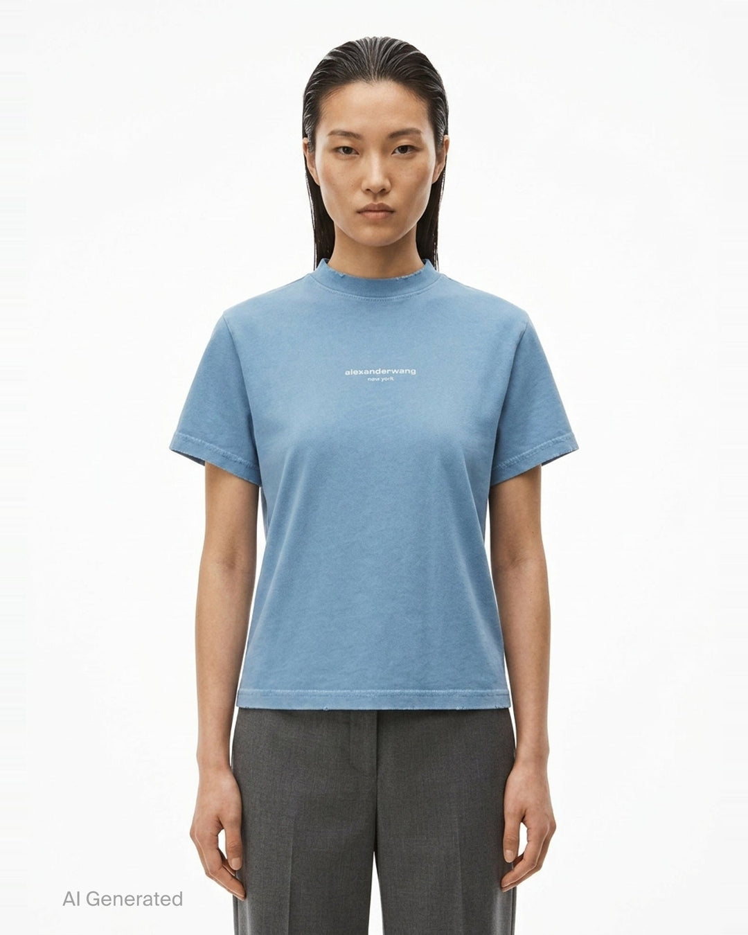 Shrunken Short Sleeve Logo Tee | Alexander Wang | Club21 - front