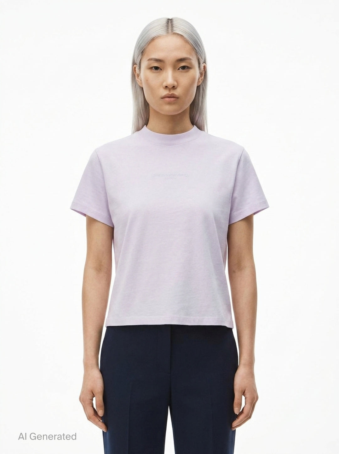 Shrunken Short Sleeve Logo Tee | Alexander Wang | Club21 - front