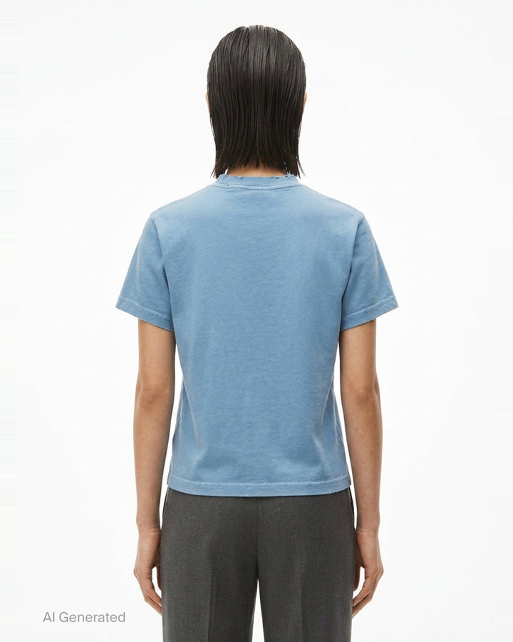 Shrunken Short Sleeve Logo Tee | Alexander Wang | Club21 - back