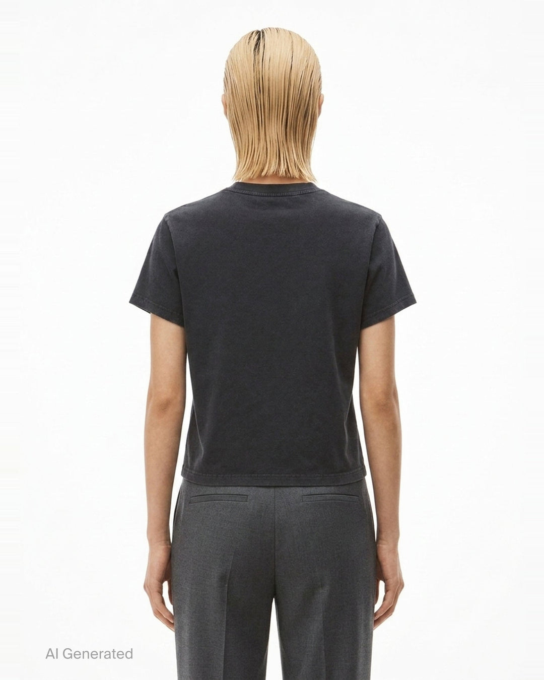 Shrunken Short Sleeve Logo Tee | Alexander Wang | Club21 - back