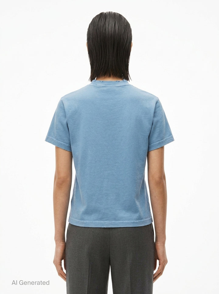 Shrunken Short Sleeve Logo Tee | Alexander Wang | Club21 - back