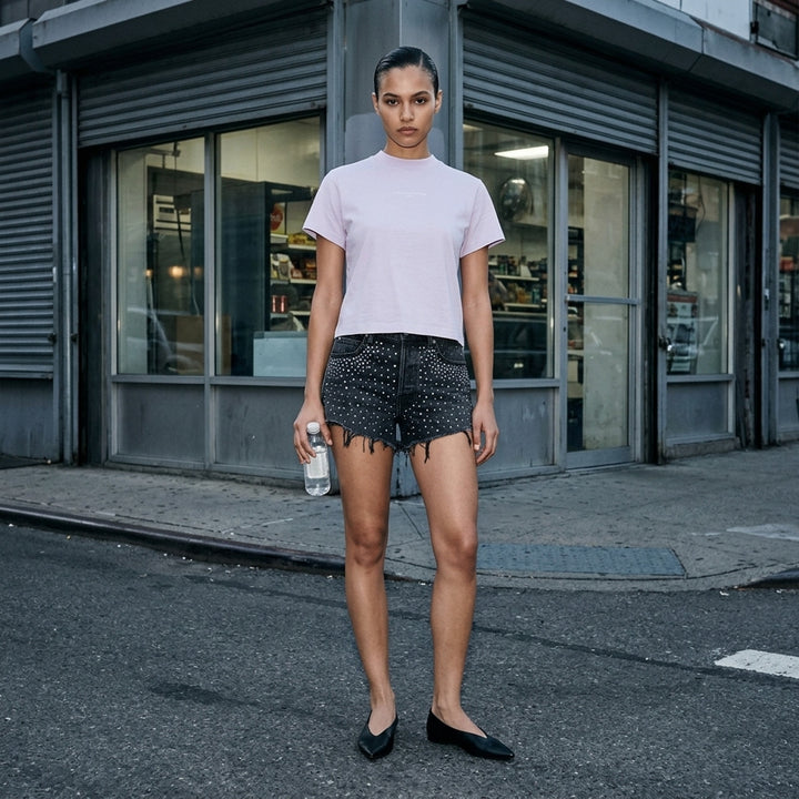 Shrunken Short Sleeve Logo Tee | Alexander Wang | Club21 - lifestyle