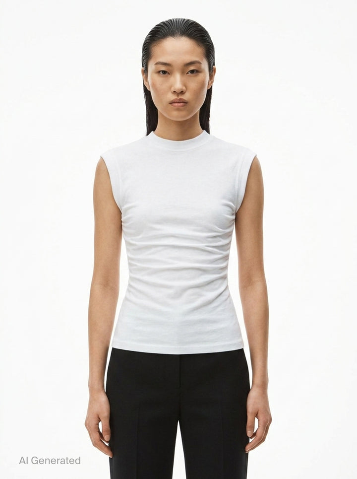 Twisted Bust Layered Tank | Alexander Wang | Club21 - front
