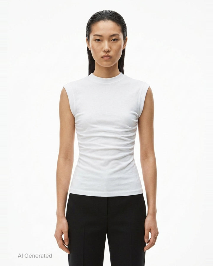 Twisted Bust Layered Tank | Alexander Wang | Club21 - front