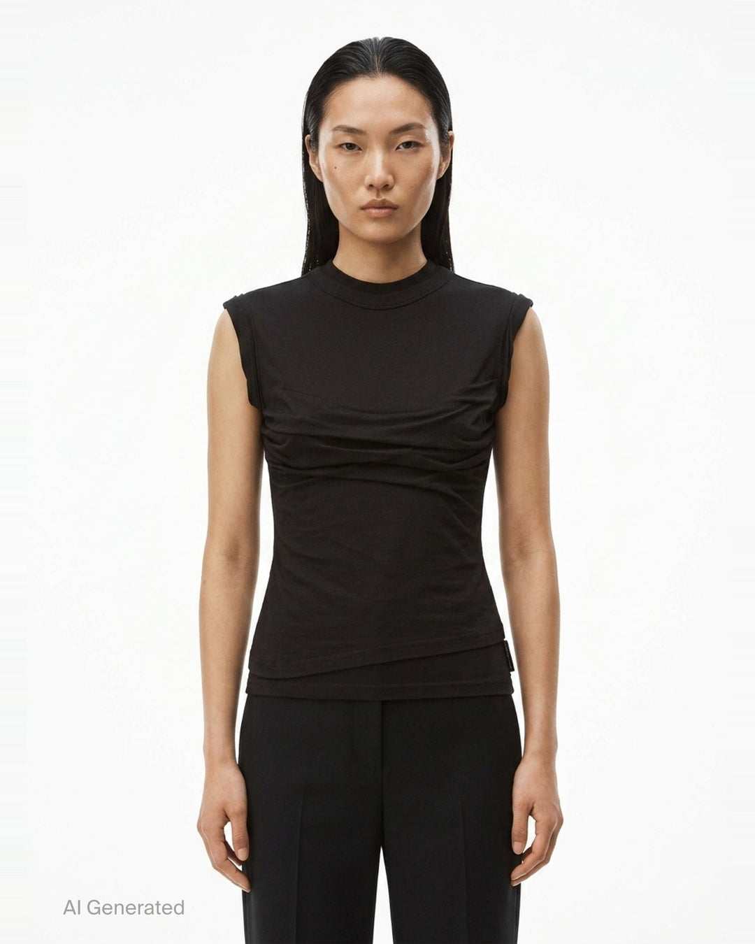 Twisted Bust Layered Tank | Alexander Wang | Club21 - front