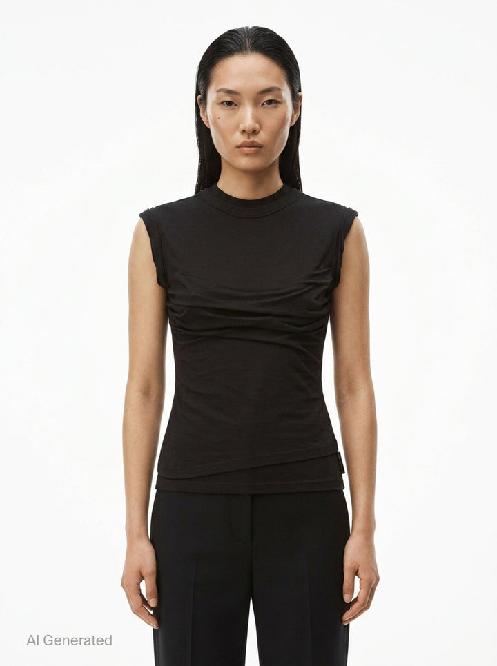 Twisted Bust Layered Tank | Alexander Wang | Club21 - front