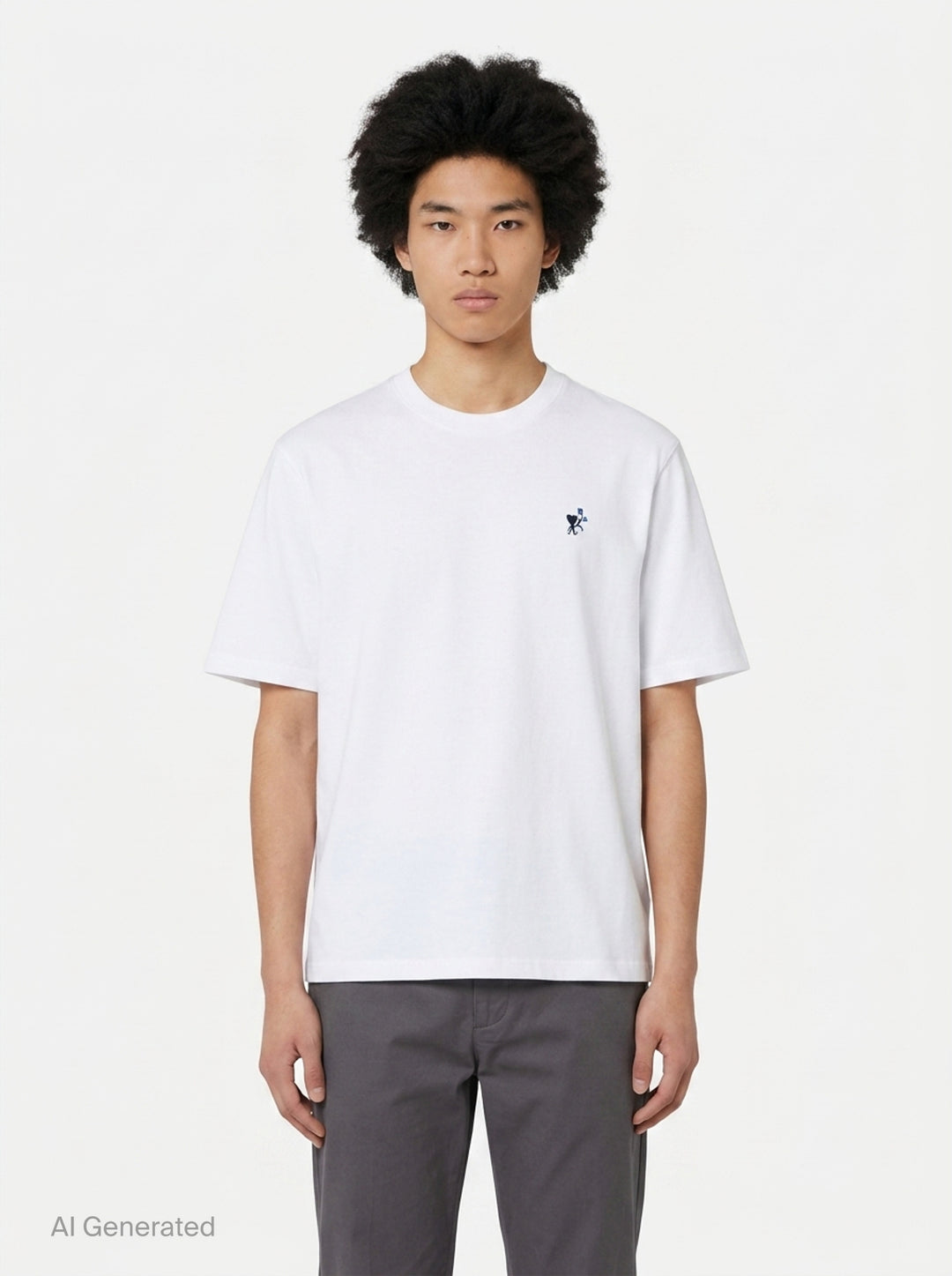 Ami de Coeur Embroidery Tee | AMI Alexandre Mattiussi | Club21 - front