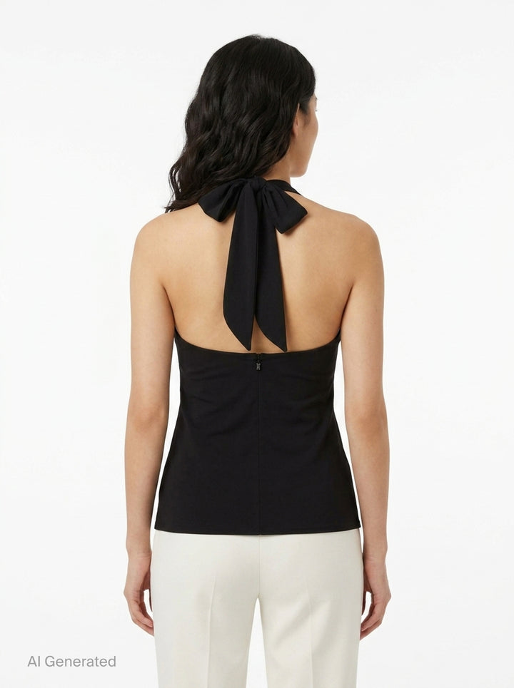 Backless Halter Top | AMI | Club21 - back