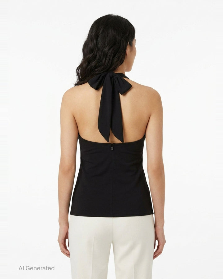 Backless Halter Top | AMI | Club21 - back